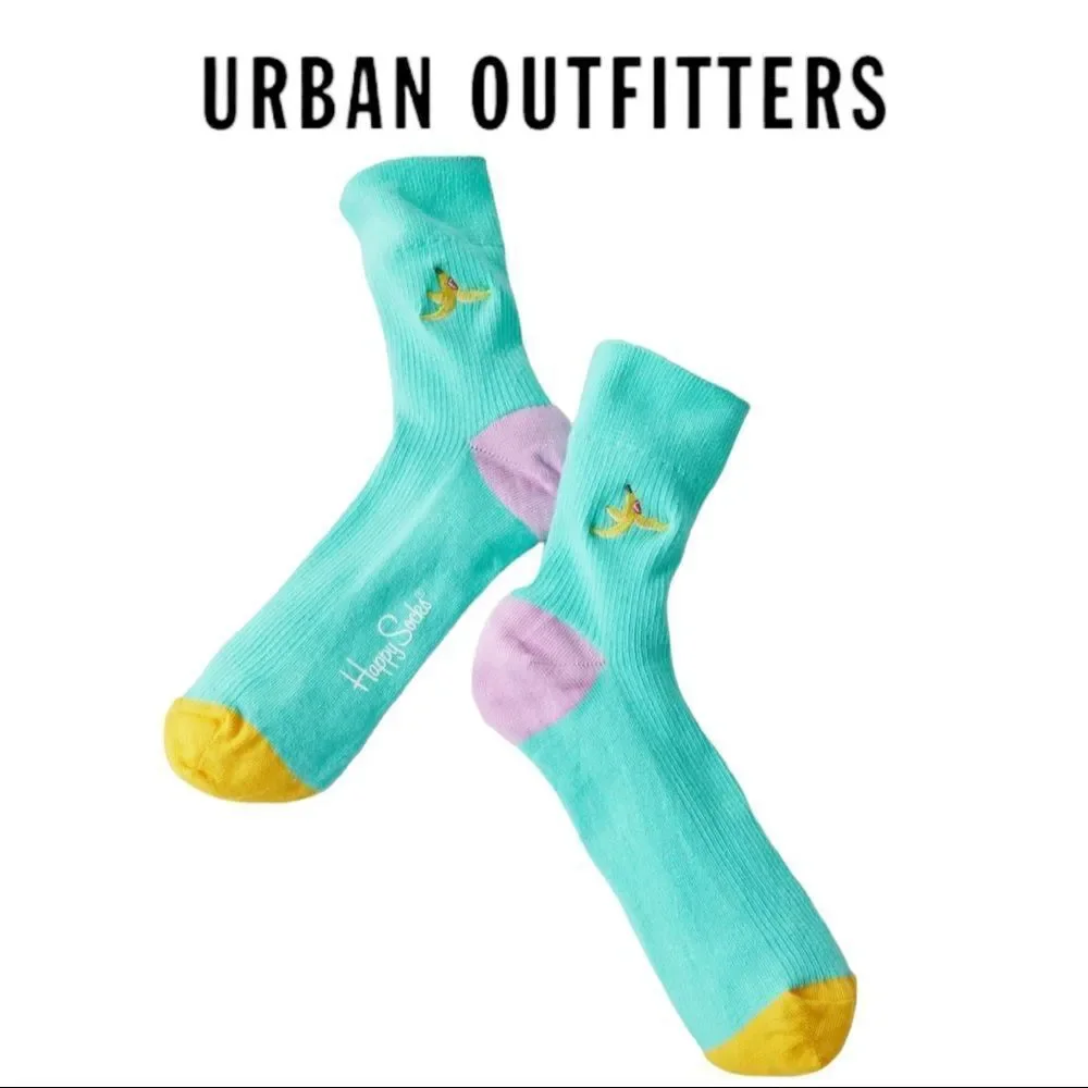 NEW Icon UO Kitsch Happy Socks Women's Set of Fun Whimsical Socks / 4 Pairs